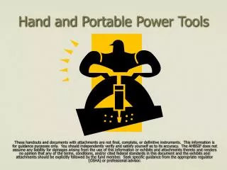 Hand and Portable Power Tools