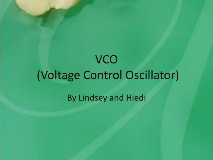 vco voltage control oscillator