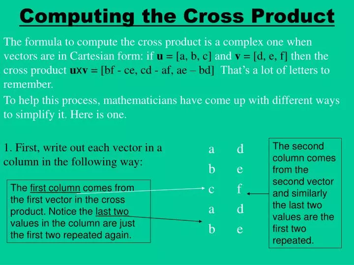 computing the cross product