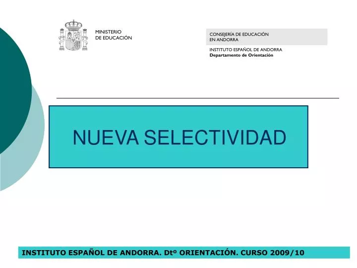 nueva selectividad