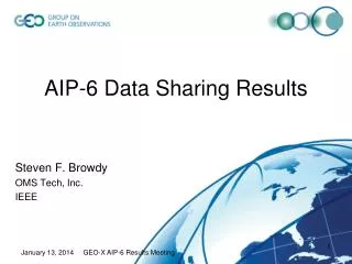 AIP-6 Data Sharing Results