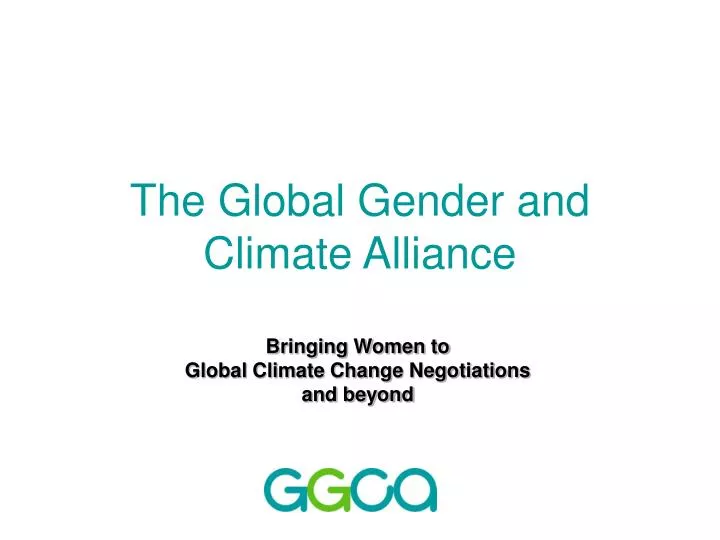 the global gender and climate alliance