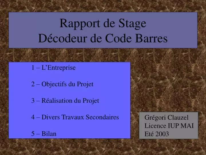 rapport de stage d codeur de code barres