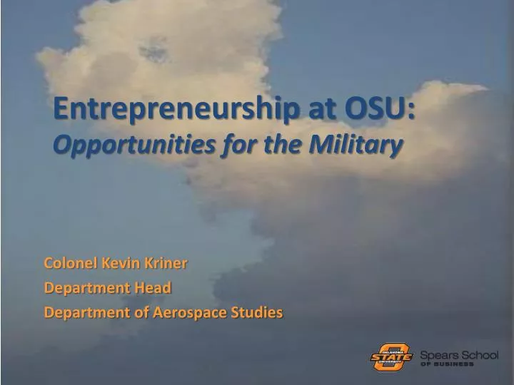 entrepreneurship at osu opportunities for the military