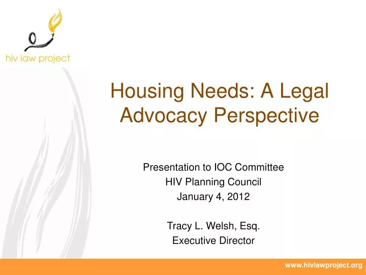 housing needs a legal advocacy perspective