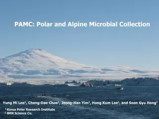 PAMC: Polar and Alpine Microbial Collection