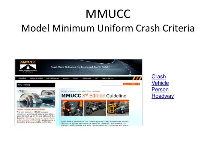 mmucc model minimum uniform crash criteria