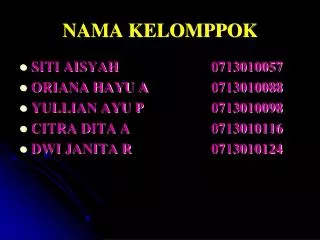 nama kelomppok