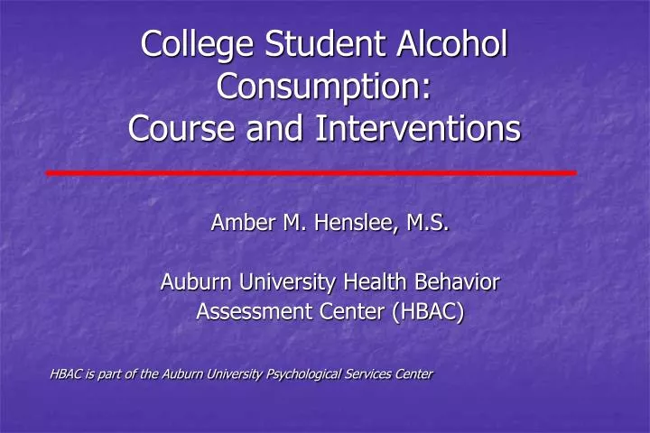 college student alcohol consumption course and interventions