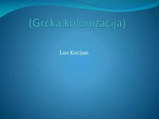 gr ka kolonizacija