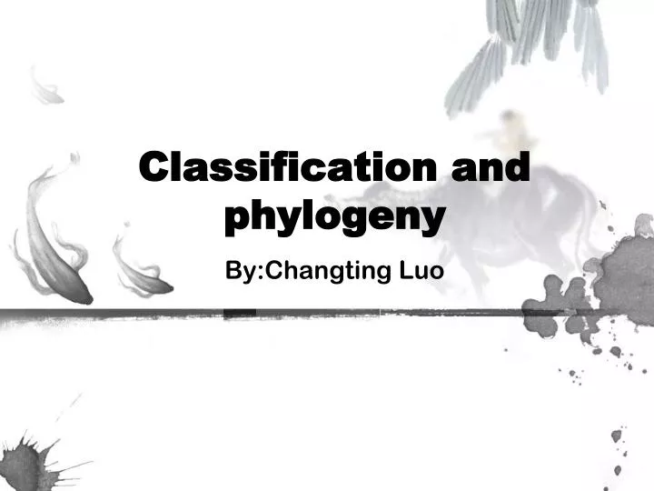 classification and phylogeny