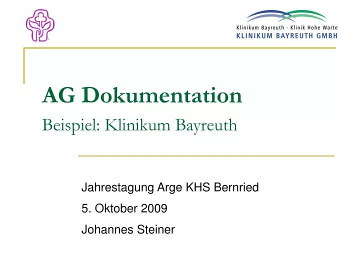 ag dokumentation beispiel klinikum bayreuth