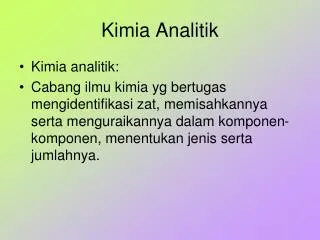 kimia analitik
