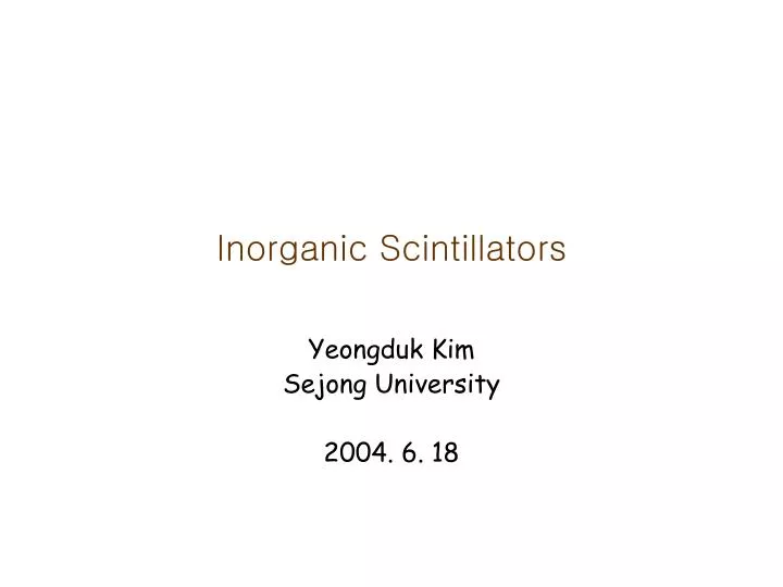 inorganic scintillators