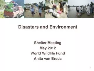 Disasters and Environment Shelter Meeting May 2012 World Wildlife Fund Anita van Breda