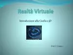 Realtà Virtuale - slide 1