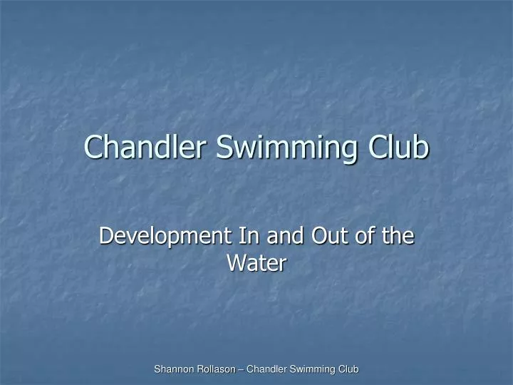 chandler swimming club