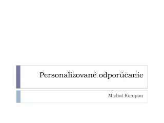 personalizovan odpor anie
