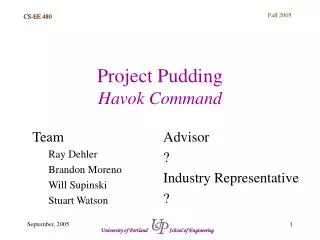 Project Pudding Havok Command