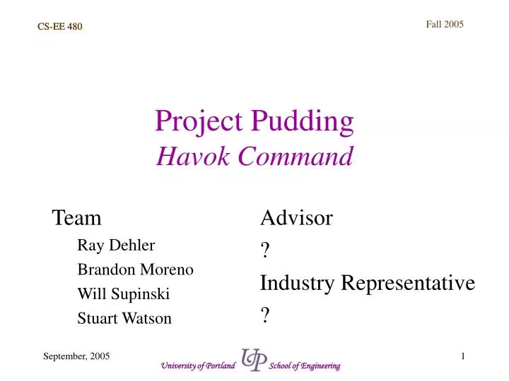 project pudding havok command