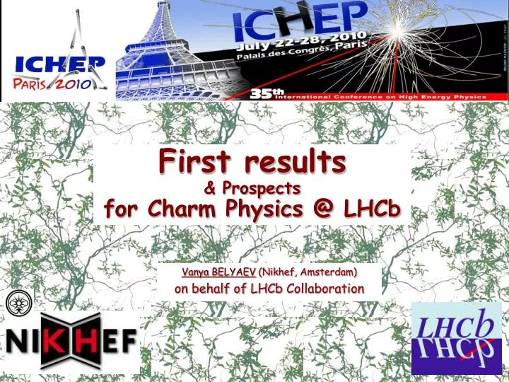 first results prospects for charm physics @ lhcb