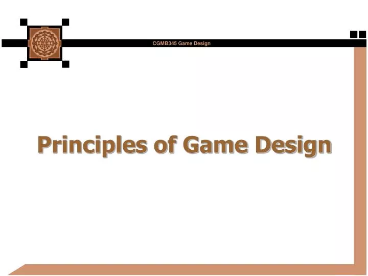 principles of game design