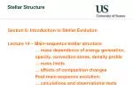 Stellar Structure - slide 1