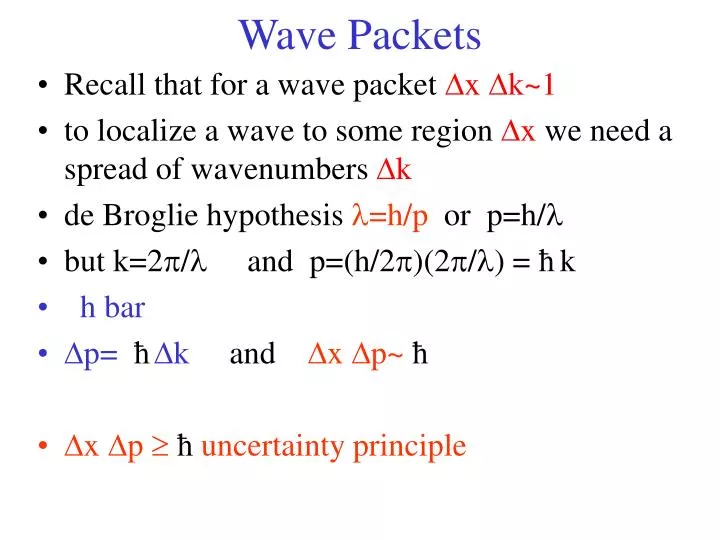 wave packets