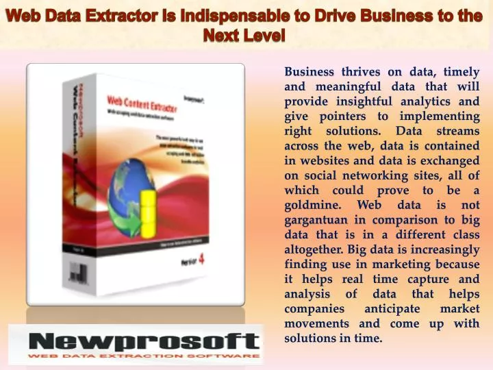 web data extractor is indispensable to drive business to the next level
