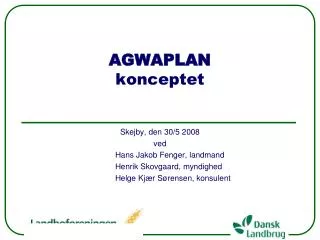 agwaplan konceptet