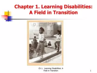 Chapter 1. Learning Disabilities: A Field in Transition