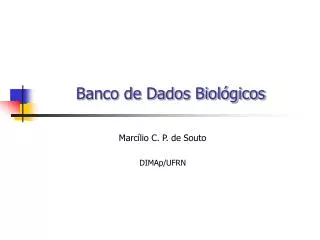 banco de dados biol gicos