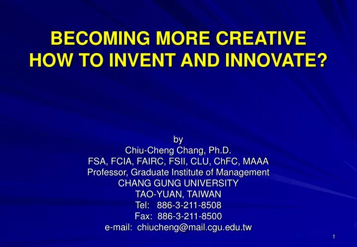 becoming more creative how to invent and innovate