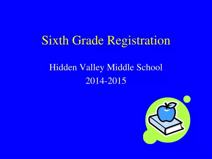 sixth grade registration