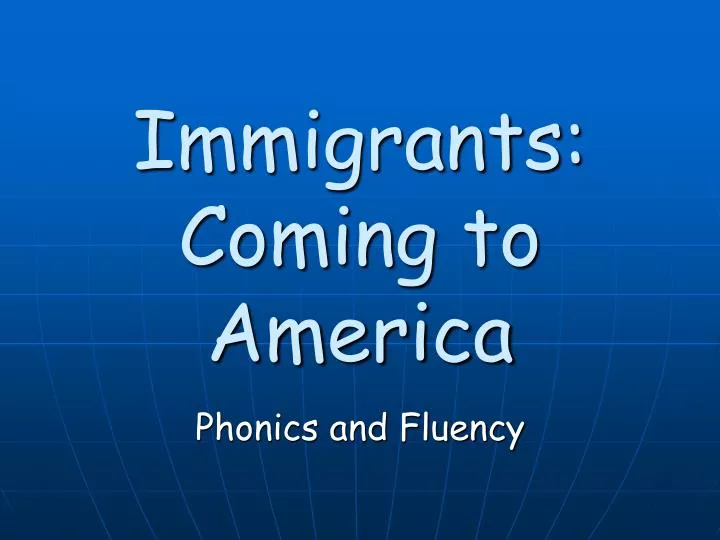 immigrants coming to america