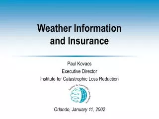 Weather Information and Insurance