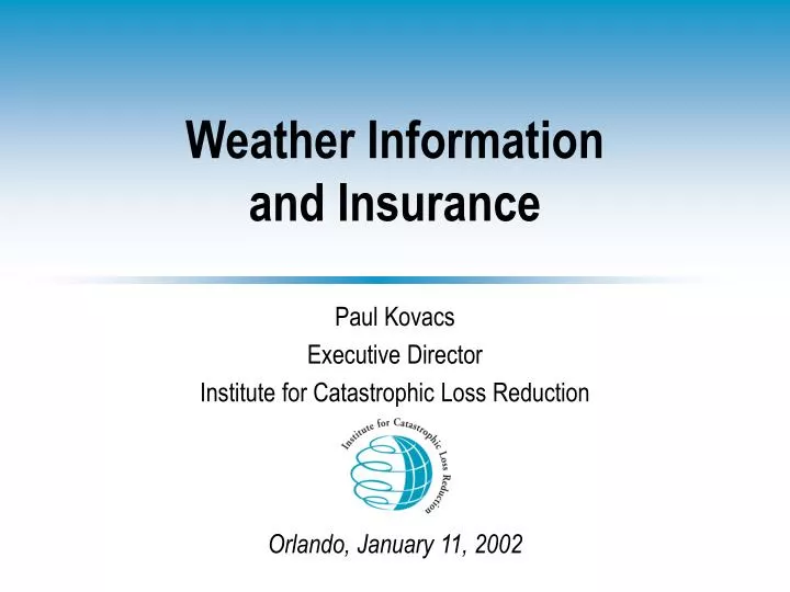 weather information and insurance