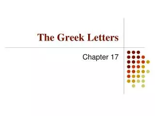 the greek letters