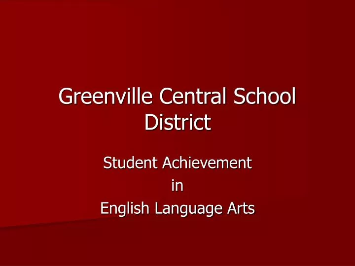 greenville central school district