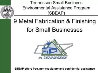 Tennessee Small Business Environmental Assistance Program (SBEAP)