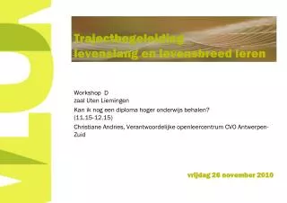 trajectbegeleiding levenslang en levensbreed leren