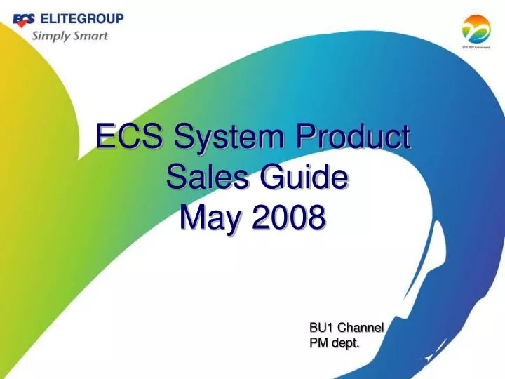 ecs system product sales guide may 2008