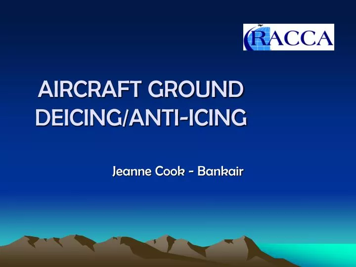 aircraft ground deicing anti icing