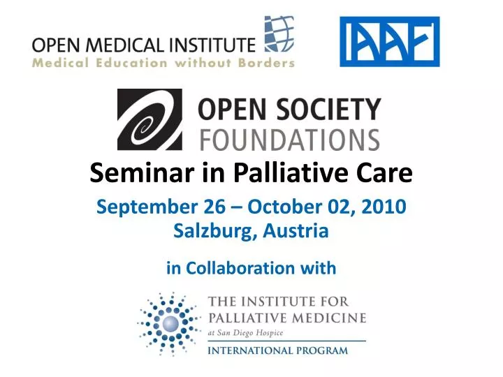 seminar in palliative care
