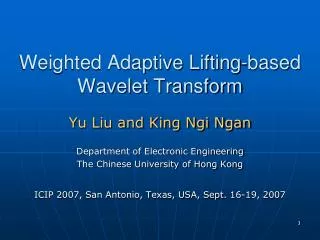 Weighted Adaptive Lifting-based Wavelet Transform