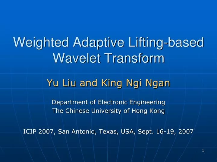 weighted adaptive lifting based wavelet transform