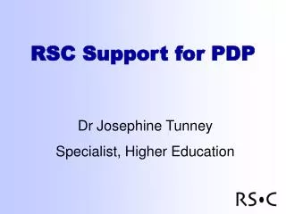 RSC Support for PDP