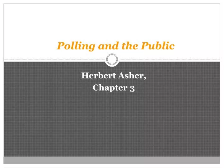 polling and the public