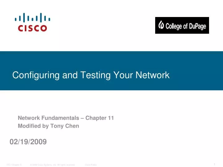configuring and testing your network