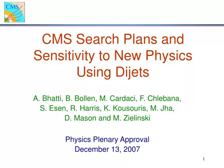 cms search plans and sensitivity to new physics using dijets